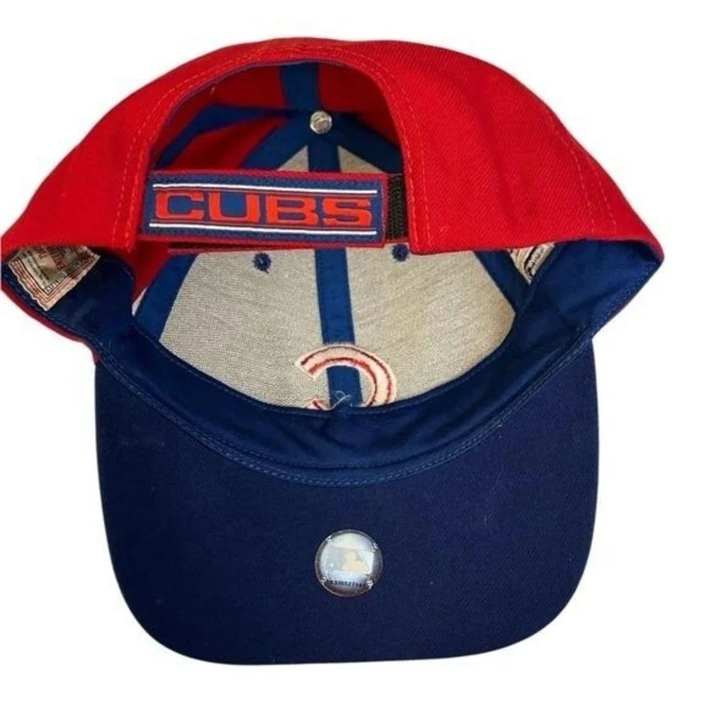 VTG Y2K CHICAGO‎ CUBS Strapback Hat Twins Enterprise MLB Genuine Merch OS